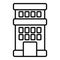 City multistory building icon outline vector. Area plan city