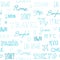 City names seamless vector texture