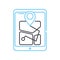 city navigation guide line icon, outline symbol, vector illustration, concept sign