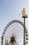 City of Nice with ferry wheel and sculptures