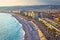 City of Nice Promenade des Anglais waterfront and beach view