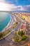 City of Nice Promenade des Anglais waterfront and beach view, French riviera