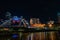 City at night lights across Yarra River