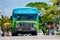 City of North Miami free shuttle bus painted green and blue