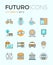 City objects futuro line icons