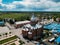 City of Oboyan, Kursk region, aerial view of Trinity Cathedral