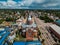 City of Oboyan, Kursk region, aerial view of Trinity Cathedral