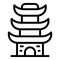 City pagoda icon outline vector. Chinese house