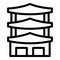 City pagoda icon outline vector. Japan kyoto