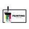 City Paint Logo, house paint, painting services, painting logo vector