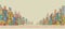 City panorama, hand drawn cityscape, drawing architecture illustration