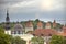 City panorama from an observation deck of Old city spikes of churches and ancient towers. Tallinn. Estonia