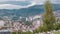 City panorama from Old Jewish cemetery timelapse in Sarajevo