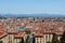 City panorama of Perpignan buildings