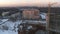 City panoramic winter video