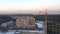 City panoramic winter view
