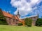 The city park and cathedral of Saint Canute in Odense