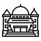 City parliament building icon, outline style