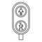 City pedestrian traffic lights icon, outline style