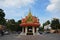 City Pillar Shrine of Kanchanaburi city for thai people and foreign travelers visit travel and respect praying deity angel to