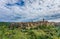 City of Pitigliano under cloudy dramatic sky