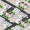 City plant factory industrial isometric urban design elements