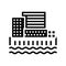 city port glyph icon vector illustration