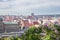 City Prague, Czech Republic. Old  buildings and street view. Vltava river. Travel photo 2019