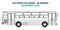 City public bus for advertisement template. Flat Vector