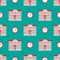 City public school buildings houses seamless pattern background flat design office architecture modern street apartment