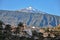 City Puerto de la Cruz and mountain Teide, Tenerife, Canaries