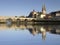 city Regensburg with historical old stone bridge