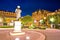 City of Rijeka square and architecture evening view