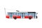 City road trolleybus transport vector illustration.