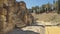 City ruins, land, walls and amphitheater, part of archaeological ensemble of Italica, Seville, Spain