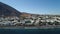 City of Santorini on the island of Santorini in Greece from the sky
