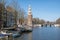 City scenic from Amsterdam with the Montelbaan tower