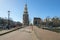 City scenic from Amsterdam with the Montelbaan tower in the Netherlands