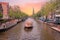 City scenic in Amsterdam the Netherlands at the Prinsengracht