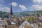 City  Schaffhausen, Switzerland. Historical center. Top view