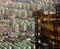 City seen from above with high rise construction in foreground