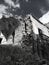 city in sicily after the earthquake ruins the destruction of the building against the sky small town 1968 war black and white