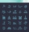 City sights vector icons. Norway landmark.