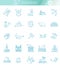 City sights vector icons. Norway landmark.