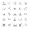 City sights vector icons. Norway landmark illustration