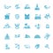 City sights vector icons. Norway landmark illustration