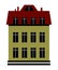 City single silhouette building colored object element