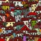 City sketch, seamless pattern for your design