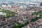 City skyline aerial panorama view with urban buildings midtown