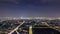 The city skyline at night. Paris, France. Taken from the tour Montparnasse timelapse